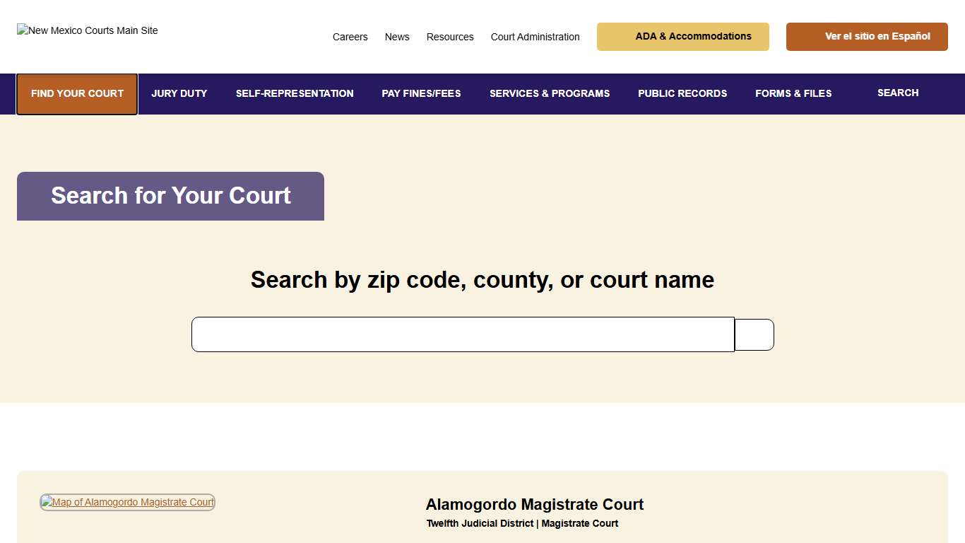 Search for Your Court - New Mexico Courts